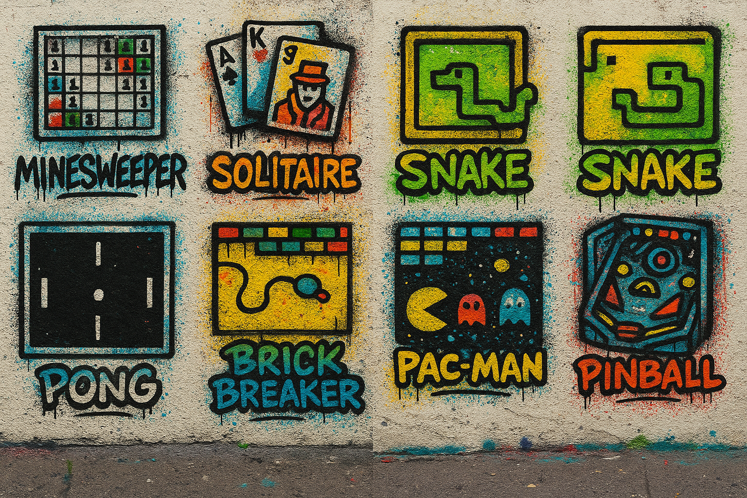 Moca Classic Casual Games Graffiti Style